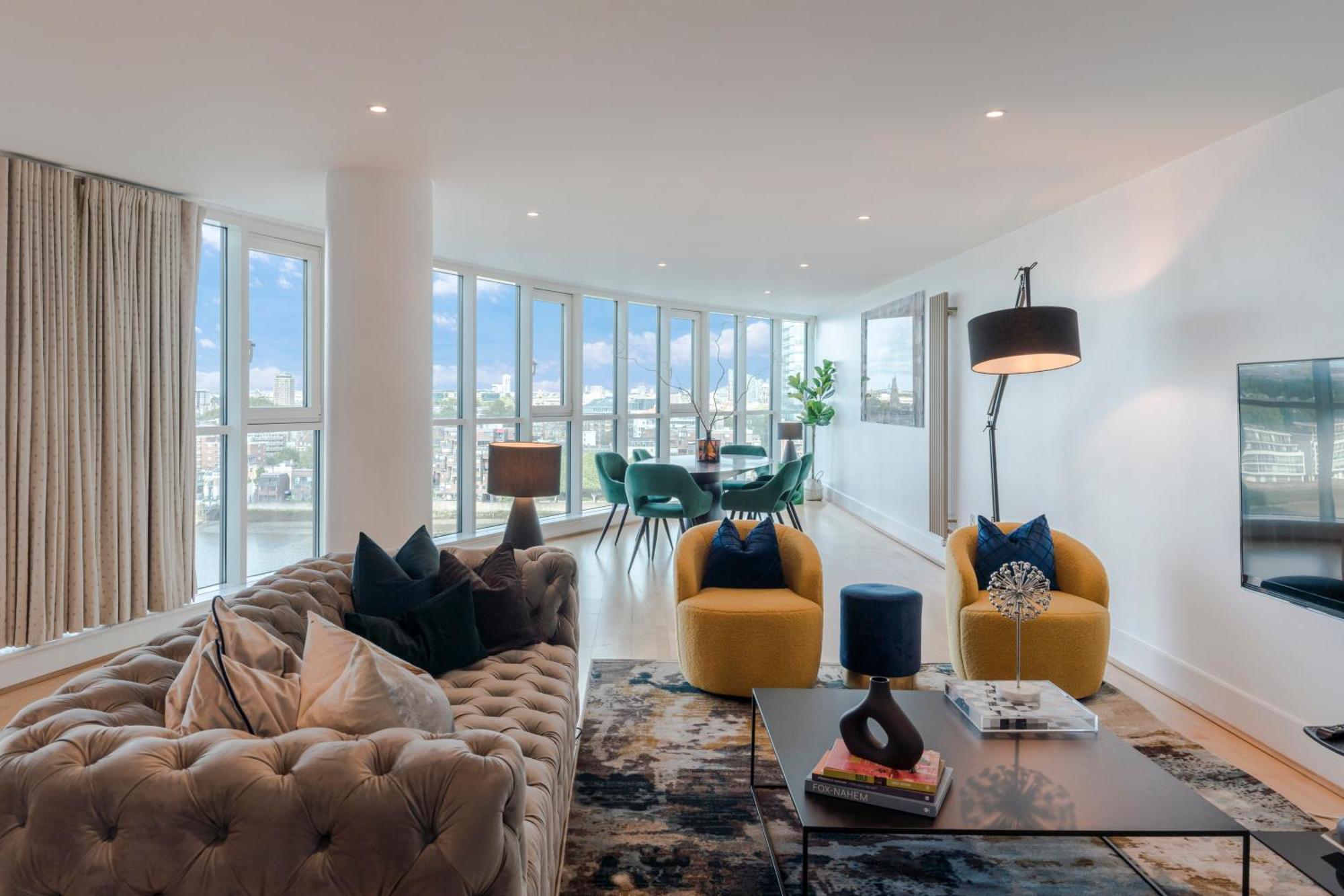 Best Thames View In Town! Large Luxxe Nomad Design Family Home Λονδίνο Δωμάτιο φωτογραφία